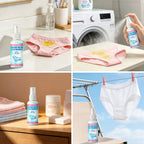 Underwear & Fabric Stain Remover Liquid - Removes Urine, Sweat & Yellowing Stains, Deep Cleans & Deodorizes, Gentle on Delicate Fabrics, Daily Intimate Clothing Care Detergent