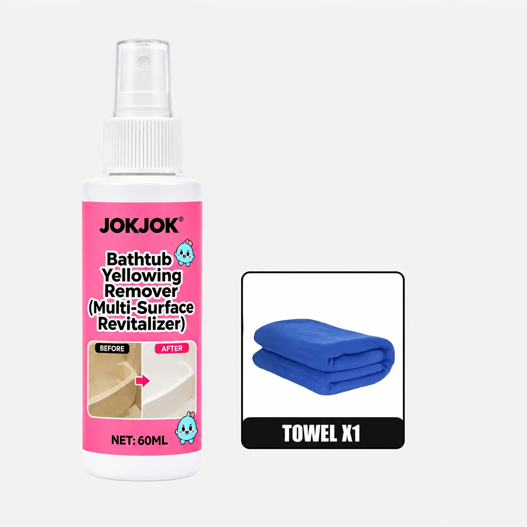 Bathtub Yellow Stain Remover Spray, Fast-Acting Acrylic & Plastic Surface Cleaner, Restores Natural Shine on Tubs, Appliances & Auto Parts