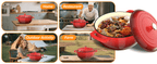 Dutch Oven 5QT 6QT 7.5QT Enameled Cast Iron Cookware with Lid Silicone Handles Oven Safe 500°F Bread Baking Stews Roasts Multiple Colors