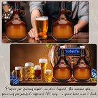 Amber Glass Growlers for Beer, Set of 4 – 34oz, Home Brewing, Fermentation & Storage for Soda, Cider & Wine, PVC-Free