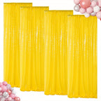 Sequin Backdrop Curtains 4 Panels 2FT x 8FT Glitter Party Decorations for Wedding Birthday Photo Booth Stage Background 30+ Colors