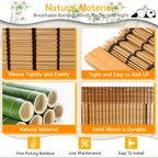 Bamboo Roman Shade – Light Filtering, Adjustable Lift System, Easy Install | Living Room & Home Decor | 13 Sizes | Nuvia Haven