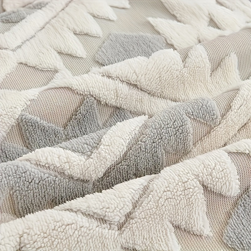 Bohemian Jacquard Sofa Cover Set 2pcs - Plush Thick Non-Slip L-Shaped Geometric Pattern Pet-Friendly All-Season Sofa Protector Machine Washable for Sectional Couches and Loveseats