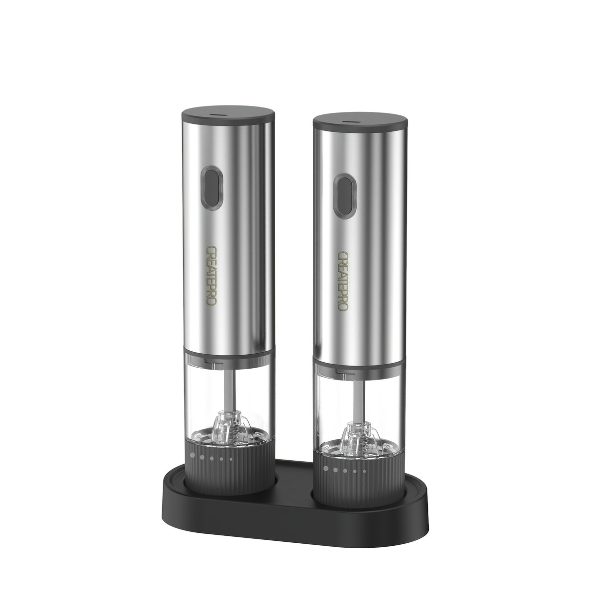 Electric Salt and Pepper Grinder Rechargeable USB – Adjustable Coarseness Automatic Pepper Mill, Stainless Steel with Lithium Battery for Home Kitchen, BBQ & Dining Table, 1pc or 2pcs Set