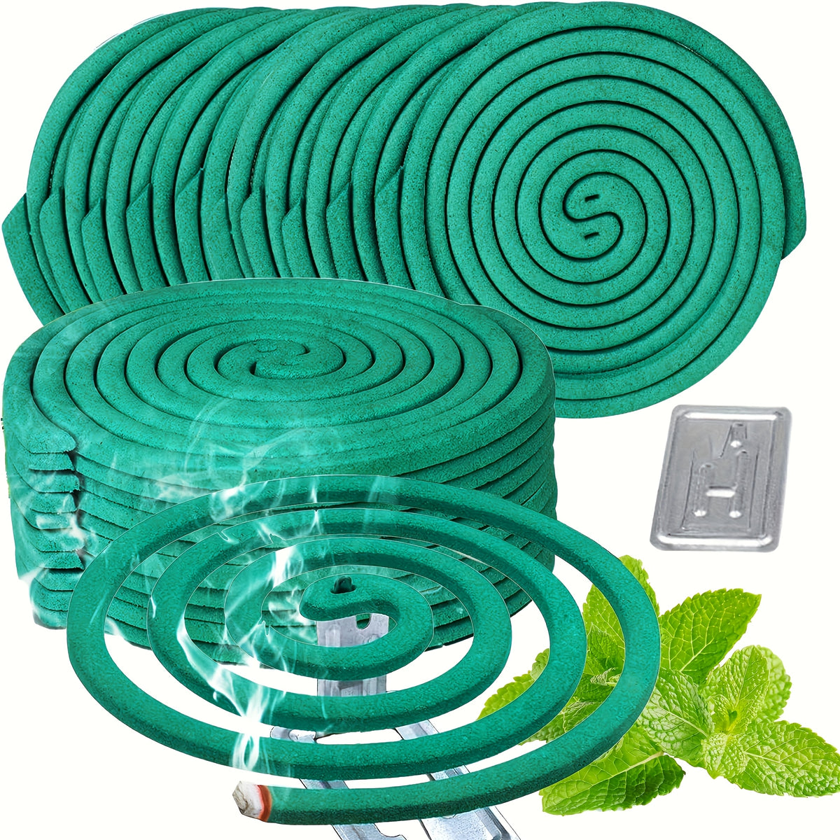 Mosquito Repellent Coils Outdoor Citronella Lemongrass Large Size with Holder – Long-Lasting Bug Repellent for Patio, Garden, Camping & Backyard Summer Use