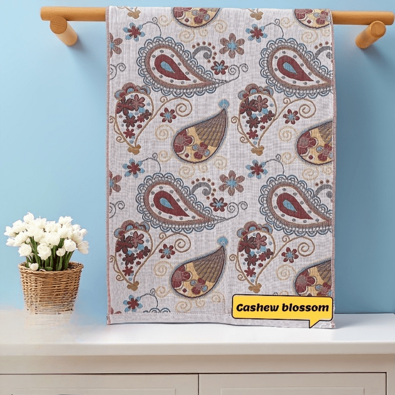 Four-Layer Gauze Jacquard Hand Towel & Kitchen Towel Set Thickened Soft Absorbent Quick Dry - Floral Pastoral Style Multi-Function 4 Designs | Nuvia Haven