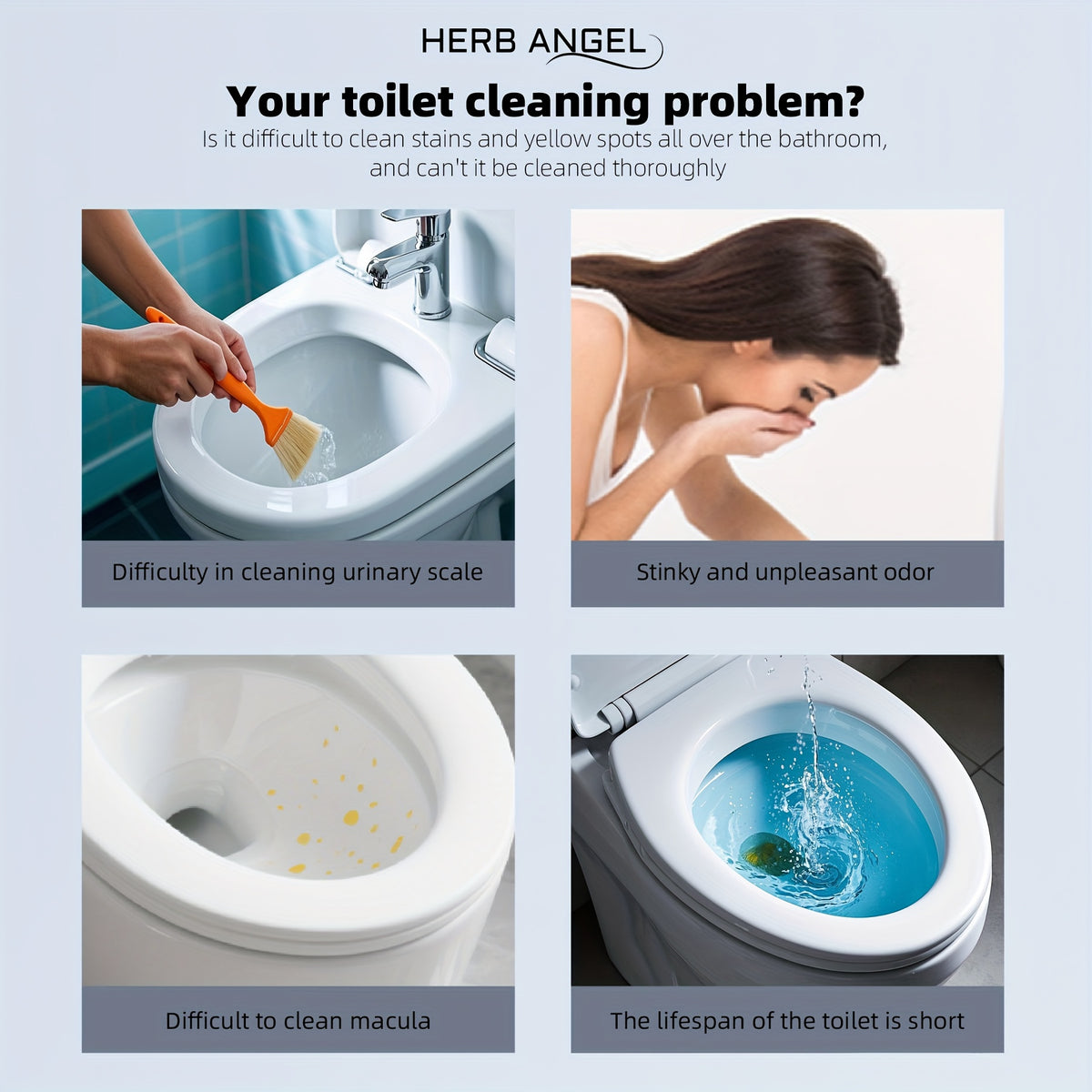 Toilet Cleaning Gel Stamp Air Freshener & Deodorizer 6 Fragrances – Long-Lasting Lavender, Ocean, Jasmine, Lemon, Gardenia & Carnation Toilet Bowl Cleaner Gel for Bathroom 1 Box / 2 Boxes
