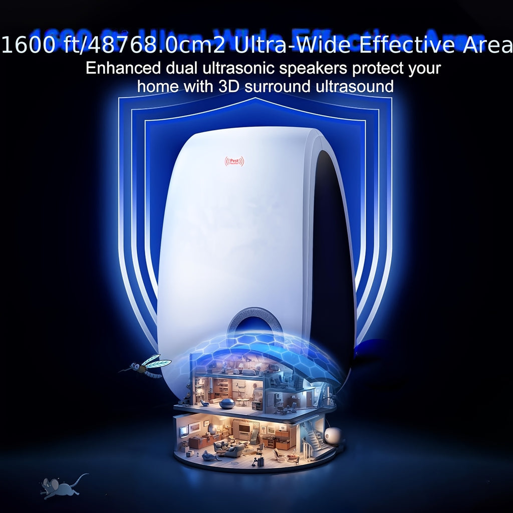Ultrasonic Pest Control Device 2026 Upgraded Plug-In Repeller for Mosquitoes Mice Cockroaches Ants Spiders Fleas Chemical-Free Indoor Pest Repellent for Home Kitchen Office 4 6 8 Pack