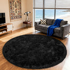 Tie Dye Round Area Rug Soft Plush Shaggy Circle Floor Mat Non-Slip for Living Room Bedroom Dorm – Boho Rainbow & Solid Colors 4x4 5x5 6x6 7x7 8x8 Ft | Home Decor Aesthetic