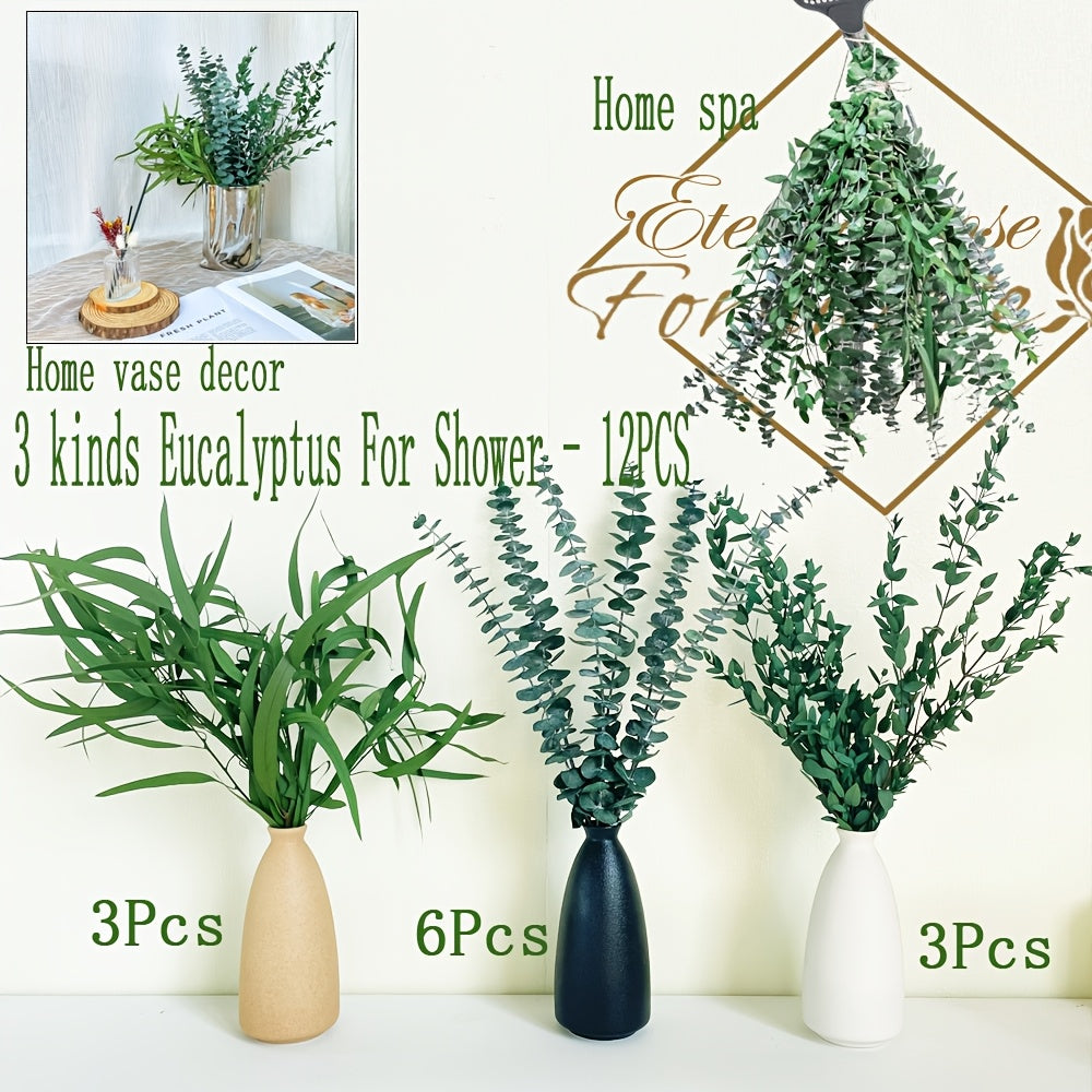 Dried Eucalyptus & Lavender Stems 60+ Pcs – 17" Silver Dollar Eucalyptus Shower Hanging Bundle, Fragrant Preserved Florals for Bathroom, Home & Bedroom Decor, Boho Vase Filler & Aromatherapy Gift