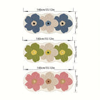 Luxury Soft Plush Floral Mat – 10mm Thick Non-Slip Machine Washable Decorative Rug for Bedside, Living Room, Corridor, Study & Cloakroom, Navy Blue & Brown, 4 Styles