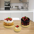 3-Piece Metal Cake Stand Set Round Tiered Dessert Display Stand for Cupcakes Pastry Candy Wedding Birthday Holiday Party