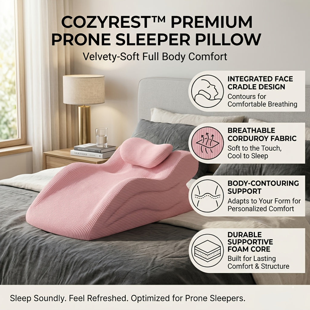 Ergonomic Backrest Pillow for Bed Reading - Multi-Purpose Support Pillow Neck Back Rest Removable Washable Cover Sleeping Reading Office Lounge
