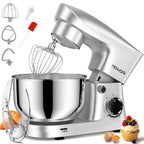 Stand Mixer 5QT 10-Speed Electric Kitchen Mixer with Dough Hook, Flat Beater, Wire Whip & Pouring Shield | Dishwasher-Safe Attachments for Baking & Cooking | Red, Silver or Blue
