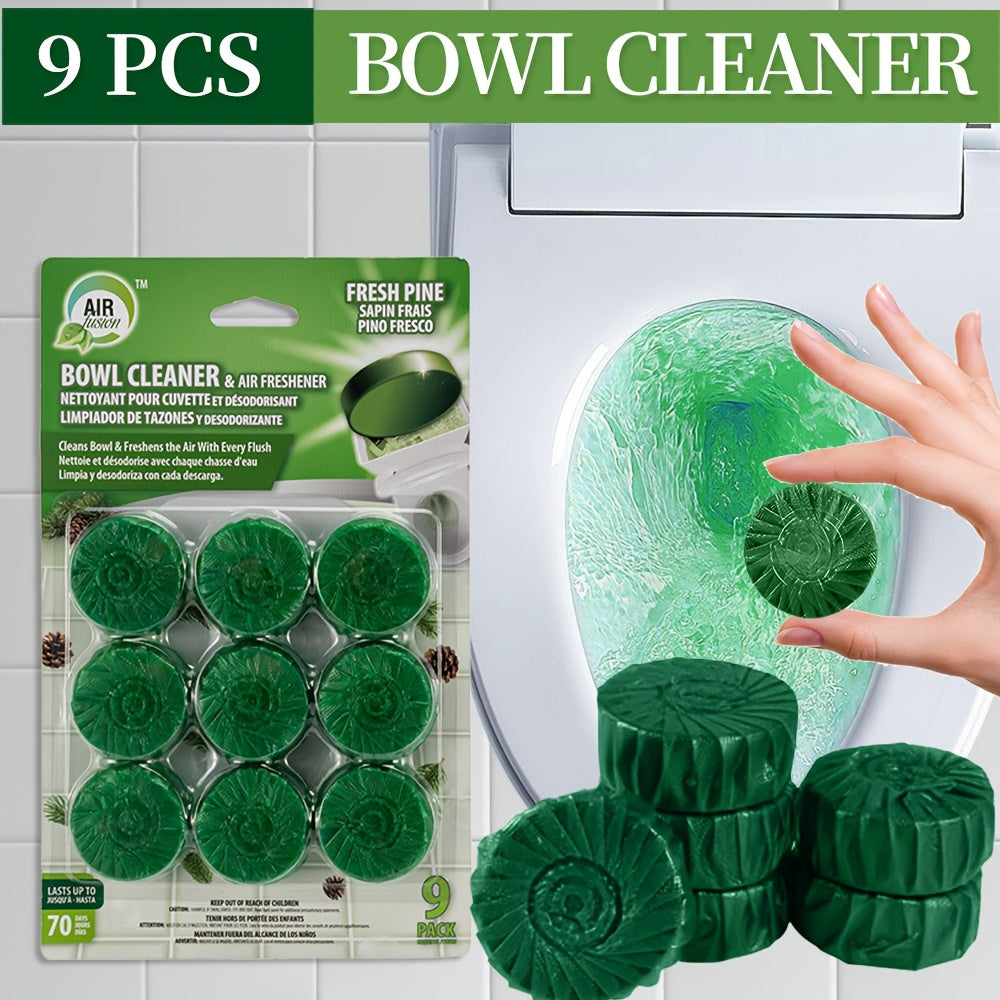 Toilet Bowl Cleaner Tablets 9/36 Pack – Automatic Flush Freshener, Long-Lasting Deodorizer, Stain Remover for Home & RV Toilets