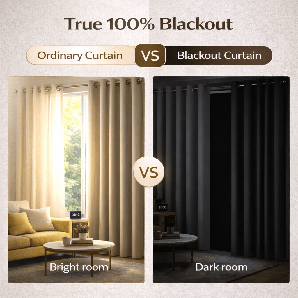 Blackout Curtains 4-Panel Grommet Top 100% Room Darkening Thermal Insulated Drapes | Noise Reducing Light Blocking Window Curtains for Bedroom Living Room, Black Gray Wine Red Dark Green