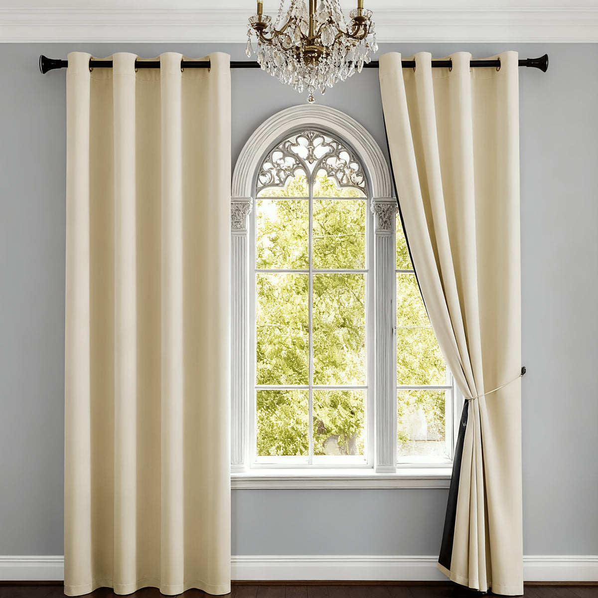 Thermal Insulated Blackout Curtains 2 Panels – 100% Room Darkening Soft Thick Drapes for Bedroom Living Room Office, Modern Window Curtains Easy Care, 3 Sizes 52x63 52x84 52x95 Inches