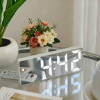 Contemporary LED Desk Clock with Temperature Display, Brightness Adjustment, Night Mode & Snooze – 12/24 Hour Digital Alarm Clock for Bedroom, Office & Nightstand