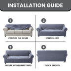 Luxury Spandex Sofa Cover Anti-Slip – Wrinkle-Free Elastic Couch Slipcover, Pet & Scratch-Proof, Machine Washable, All-Season, 7 Colors, 1/2/3 Seater, Living Room Home Decor