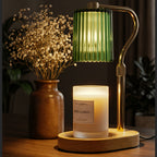 Crystal Lampshade Candle Warmer Lamp with Timer, Height & Light Adjustable Wax Melt Warmer for Jar Candles, Flameless Candle Heater for Bedroom & Living Room, Birthday & Mother's Day Gift for Women (No Bulb Included)
