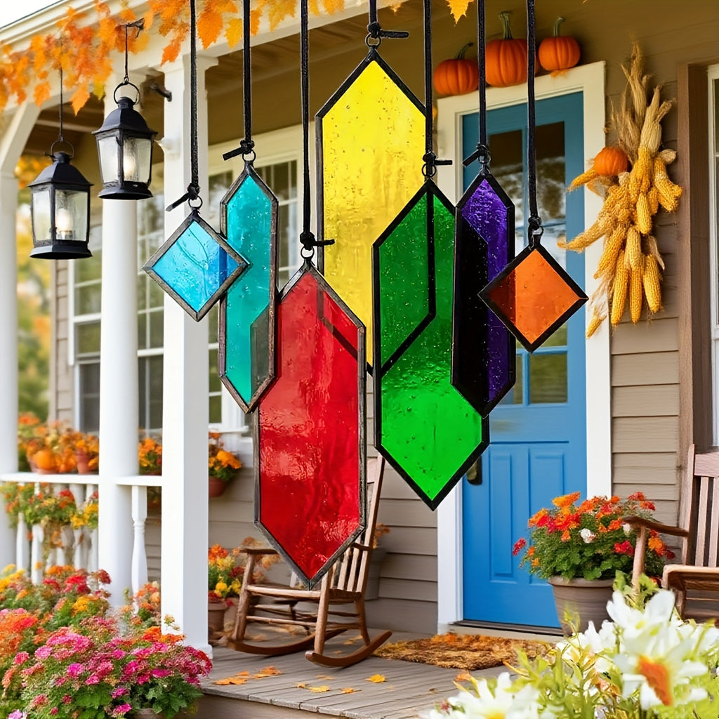 Rainbow Suncatcher Crystal Glass Sun Catcher Pendant – Hanging Window Prism Ornament for Home Garden Decoration, Wedding Party Decor & Housewarming Gift