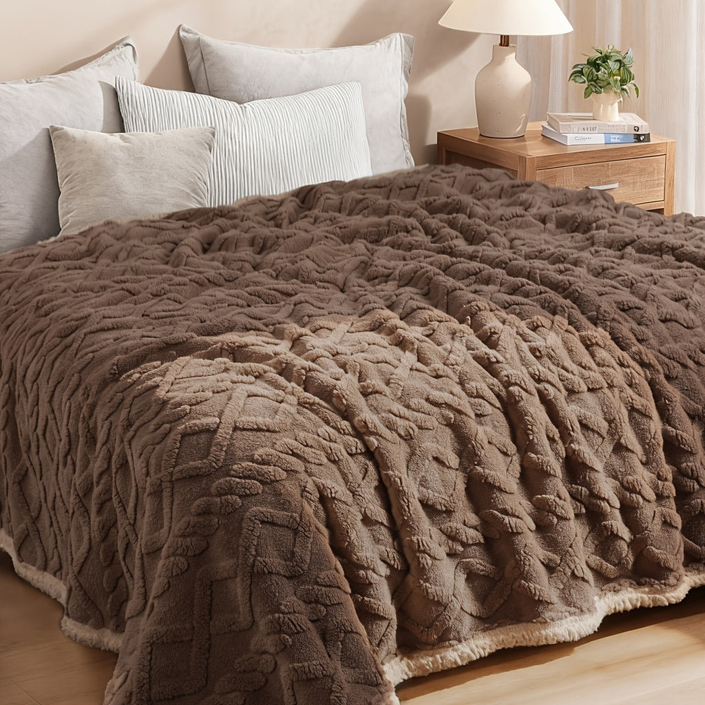 Liquid-Proof Reversible Sherpa Pet Blanket & Furniture Protector – Dog & Cat Throw Cover for Sofa, Bed & Couch | Small, Medium & Large Pets | Light Gray, Khaki, Beige
