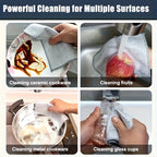 Scrub Cleaning Pads 100pcs Reusable – Square Mesh Scouring Pads for Kitchen, Bathroom & Grease Removal | Textured Multi-Purpose Scrubber