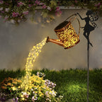 Solar Fairy Watering Can Light with String Lights – Vintage Metal Outdoor Garden Lamp, 600mAh Battery, Auto Dusk-to-Dawn, Portable Pathway & Patio Decor Light for Lawn & Garden, White or Colorful