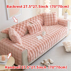 Faux Rabbit Fur Plush Sofa Cover Thick Milkskin Split Slipcover Cozy Winter Warmth Pet Friendly Machine Washable 1 2 3 4 Seater Living Room Bedroom Office