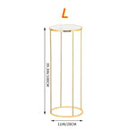 Metal Cylinder Pedestal Stand for Events – Round Cylinder Display Stand for Vase Cake Floral Arrangements, Party Wedding Celebration Table Riser, Decorative Metal Craft Stand