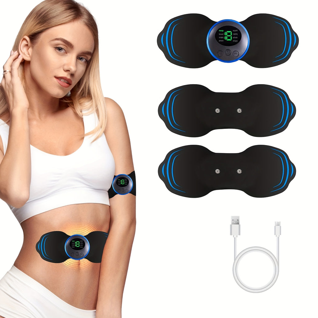 Body Massager with 19 Strength Settings & 3 Replaceable Pads – Electric Muscle Relaxer for Arms Legs Shoulders & Waist, Portable Full Body Pain Relief Device