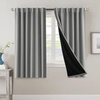 Blackout Curtains 2 Panels 100% Room Darkening 96 Inch Long – Triple Weave Thermal Insulated Back Tab & Rod Pocket Window Drapes for Bedroom & Living Room