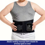 Cordless Electric Heating Waist Massager Belt with LCD Display, 3-in-1 Heating, Massage & Lumbar Support, 3 Adjustable Heat Settings, Back Pain Relief for Men & Women, Great Gift