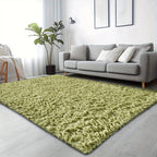 Velvet Shag Area Rug with Non-Slip Backing – Super Soft Plush Indoor Carpet for Living Room, Bedroom & Kitchen, Tie-Dye & Solid Colors, 5 Sizes
