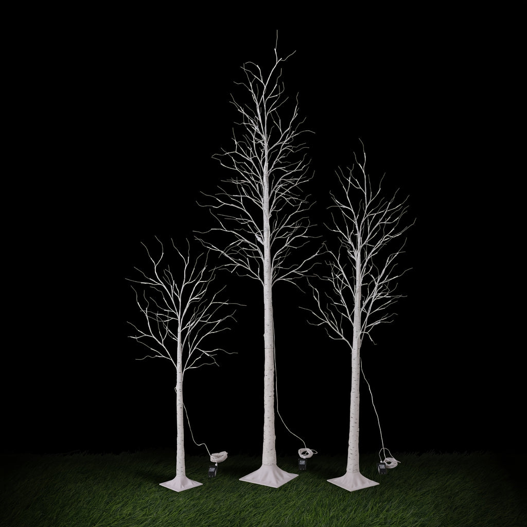 Lighted Birch Tree Warm White Fairy Lights 4ft 5ft 6ft 8ft Tall Artificial Prelit Tree Plug In Clear Lights Sturdy Base for Indoor Outdoor Christmas Wedding Easter Home Decor
