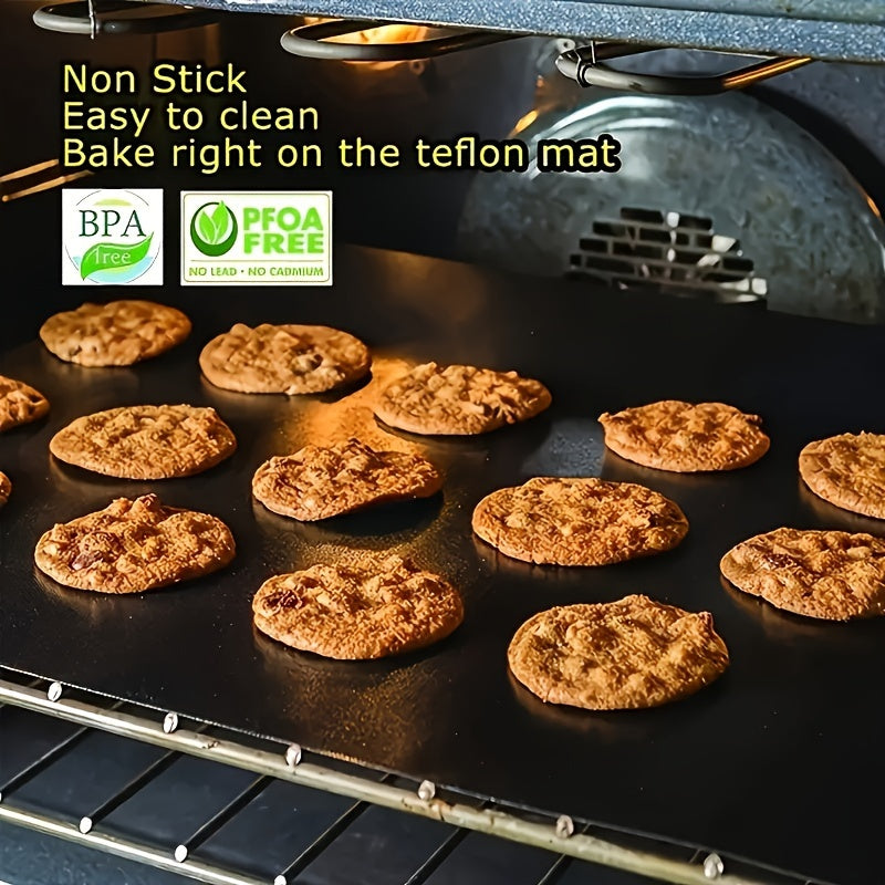 Oven Liners for Bottom of Oven 2pcs + Oil Brush - BPA Free Thick Non-Stick Oven Mats for Electric, Gas, Toaster, Convection & Microwave Ovens, Grills & BBQ