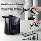 3-in-1 Wireless Handheld Vacuum Cleaner – High-Power Cordless Suction, Air Extraction & Blowing, 5KPa, Pet Hair & Dust, Extended Battery, Car & Home Cleaning, Green Gray Black