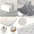 Anti-Slip Doormat Check Energy Before Entry Black Gold Lettering 7mm Thick Indoor Mat for Living Room Kitchen Bathroom Entryway 17x47in