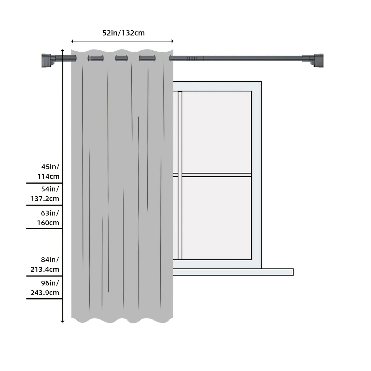 Blackout Curtains 2 Panels 100% Room Darkening 96 Inch Long – Triple Weave Thermal Insulated Back Tab & Rod Pocket Window Drapes for Bedroom & Living Room