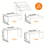 Clear Acrylic Risers for Display, Multi-Pack Riser Display Stands for Funko Pop Figures, Cupcakes, Jewelry & Perfume – Multiple Sizes & Quantities for Home, Halloween & Christmas Decor