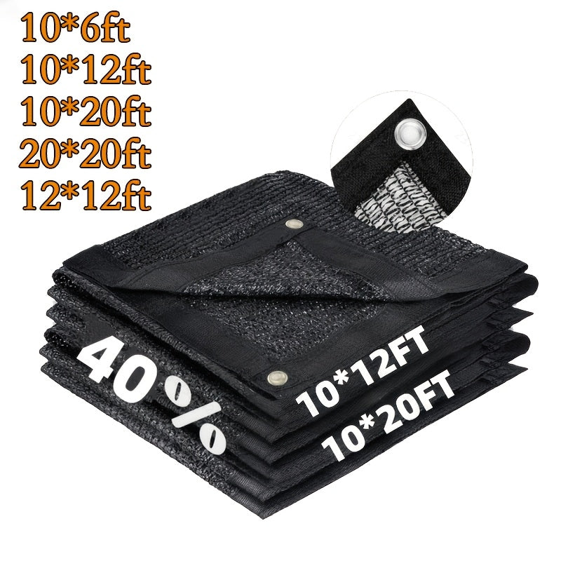 40% Shade Cloth with Grommets for Greenhouse, Garden & Pergola – Mesh Sunshade Netting for Plant Heat Protection, Chicken Coops & Outdoor Patios