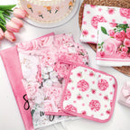 8-Piece Kitchen Towels and Dishcloths Set with Oven Mitts and Pot Holders - Absorbent Heat Resistant Kitchen Linen Set for Baking Cooking and Chef Use - Practical Kitchen Gift Set