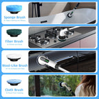 Electric Spin Scrubber with 7 Replaceable Brush Heads & Adjustable Handle – Dual Speed Power Scrubber for Bathroom, Tub, Tile & Floor Cleaning
