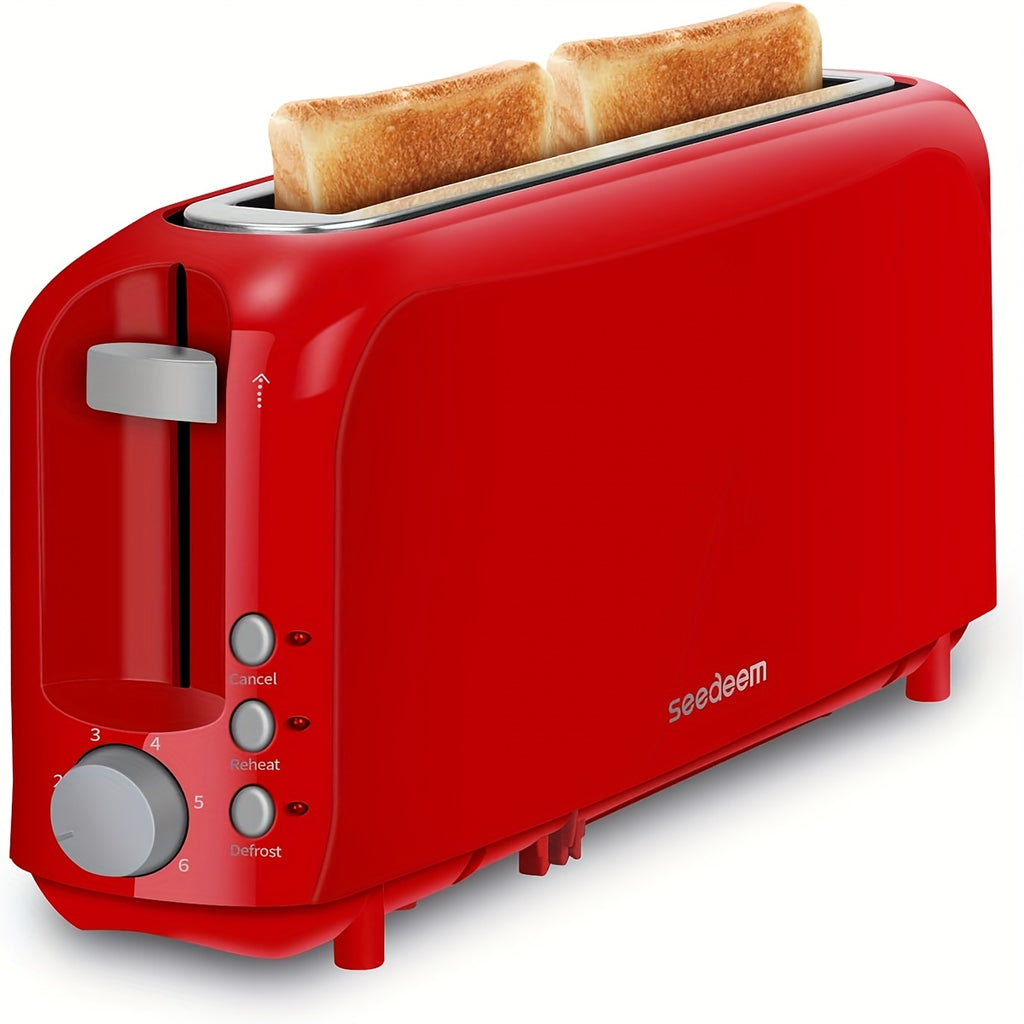 2-Slice Slim Toaster – 6 Shade Settings, Cancel Reheat & Defrost, 10" Long Slot, Auto Shut-Off, Removable Crumb Tray | 5 Colors