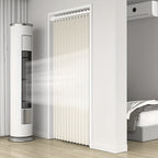 Heavyweight Polyester Door Curtain Panel – No-Drill Sliding Room Divider Screen with Folding Track for Living Room, Bedroom & Doorway, Machine Washable