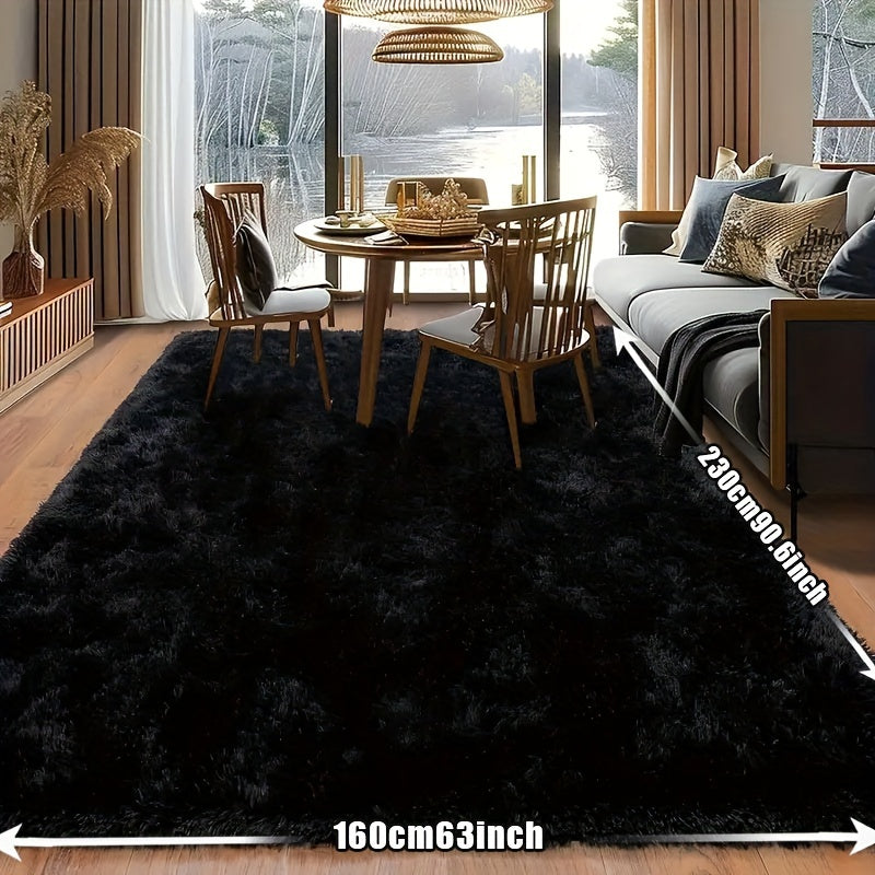 Tie-Dye Plush Fluffy Area Rug for Living Room Bedroom – Soft Non-Slip Indoor Carpet, Water-Absorbent Luxury Shaggy Mat, Modern Home Decor, Multiple Sizes