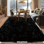 Tie-Dye Plush Fluffy Area Rug for Living Room Bedroom – Soft Non-Slip Indoor Carpet, Water-Absorbent Luxury Shaggy Mat, Modern Home Decor, Multiple Sizes