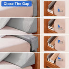 Bed Wedge Mattress Gap Filler Pillow, Headboard Closer Sleeping Pillow Against Headboard or Wall, Removable Cover Anti-Snoring Bed Wedge for Twin Full Queen King