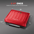 Electric Sausage Grill & Sandwich Maker with Nonstick Plate and Cord Storage - Hot Dog Cooker for BBQ, Veggie Sausages & Brats, Compact Countertop Indoor Grill