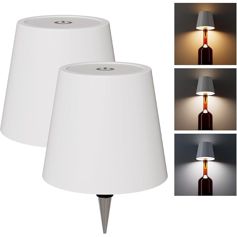 Metal Wireless Wine Bottle Light Rechargeable Dimmable LED Bottle Cap Light 3 Color Temperatures for Bar Cart Wine Bar Bedroom Decor